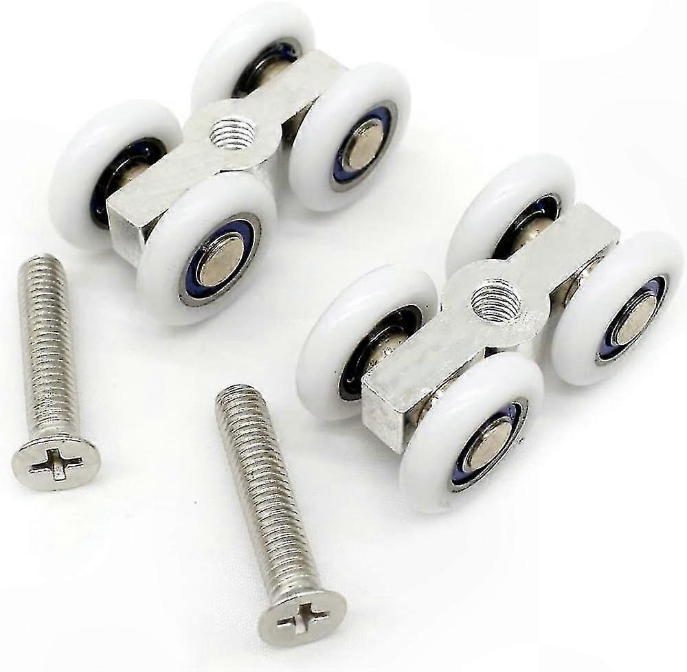 Paar Schiebetürrollen Aus Glas, Robuste Führungsrollen, 2-teiliges Set, Kompatibel Mit Standardschienen, Leichtgängiges Und Geräuschloses Gleiten, Einfacher Austausch.