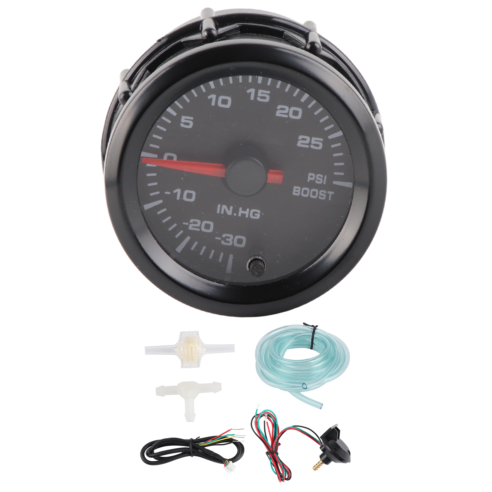 2-in-1 Turbo-druckmessgerät 12 V -30 Bis 30 Psi, Skala Mit Weißer Hintergrundbeleuchtung, Universell