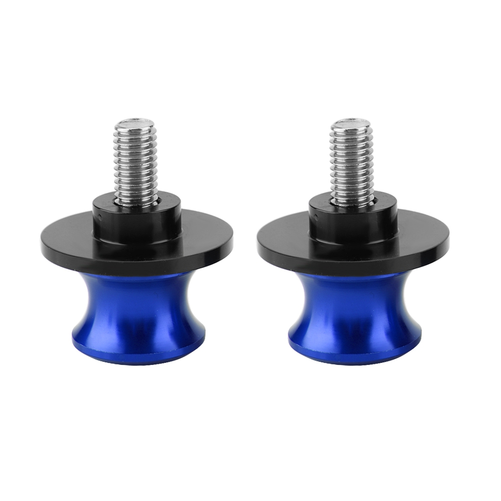 Cnc-gefräste 6-mm-hinterradständerhalterungen In Blau Für Motorräder, Bobbins Motorradständer-drehgelenke
