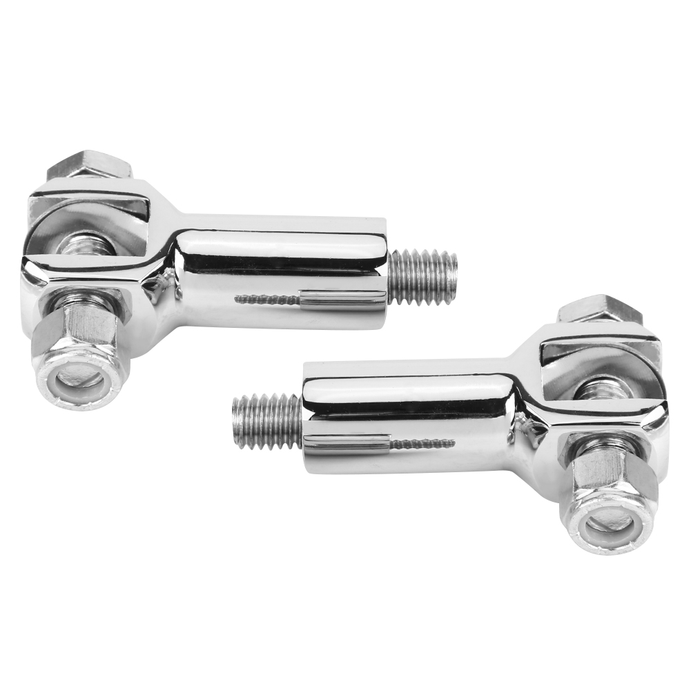 Paar Soziusfußrastenhalterungen Mit Bremssattelbefestigungspunkten Für Softail 2000-2006 Silber
