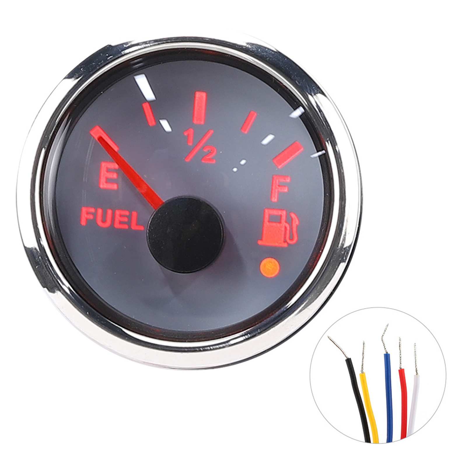 2-in-1-kraftstoffstandanzeige Mit Intelligentem Alarm, Ip67 Wasserdicht, Marineinstrument, Edelstahl 316 (us-standard 24033ω Weiß)