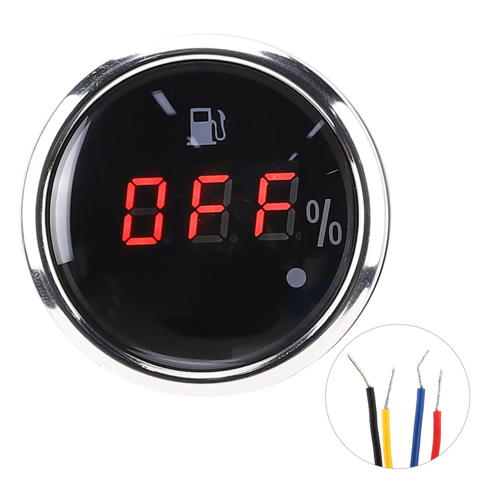 2-in-1-kraftstoffstandanzeige, Digitale Led-anzeige, Intelligenter Roter Alarm Für Boote Und Autos, Us-standard, Schwarz