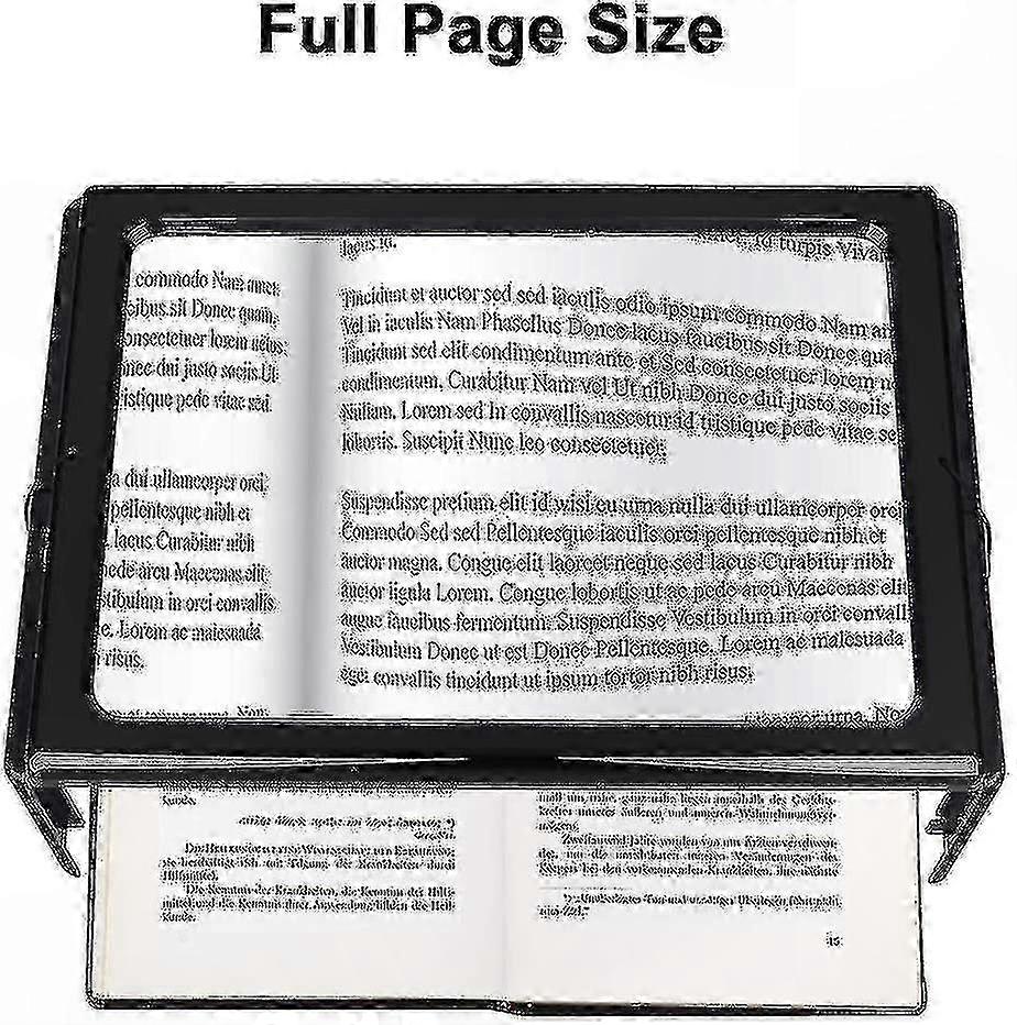 3-fach Vergrößernde, Beleuchtete Leselupe Mit Integrierter Lampe Für Bücher, Zeitungen Und Dokumente, Ideal Zum Lesen Bei Nacht Und Für Präzises Arbeiten.