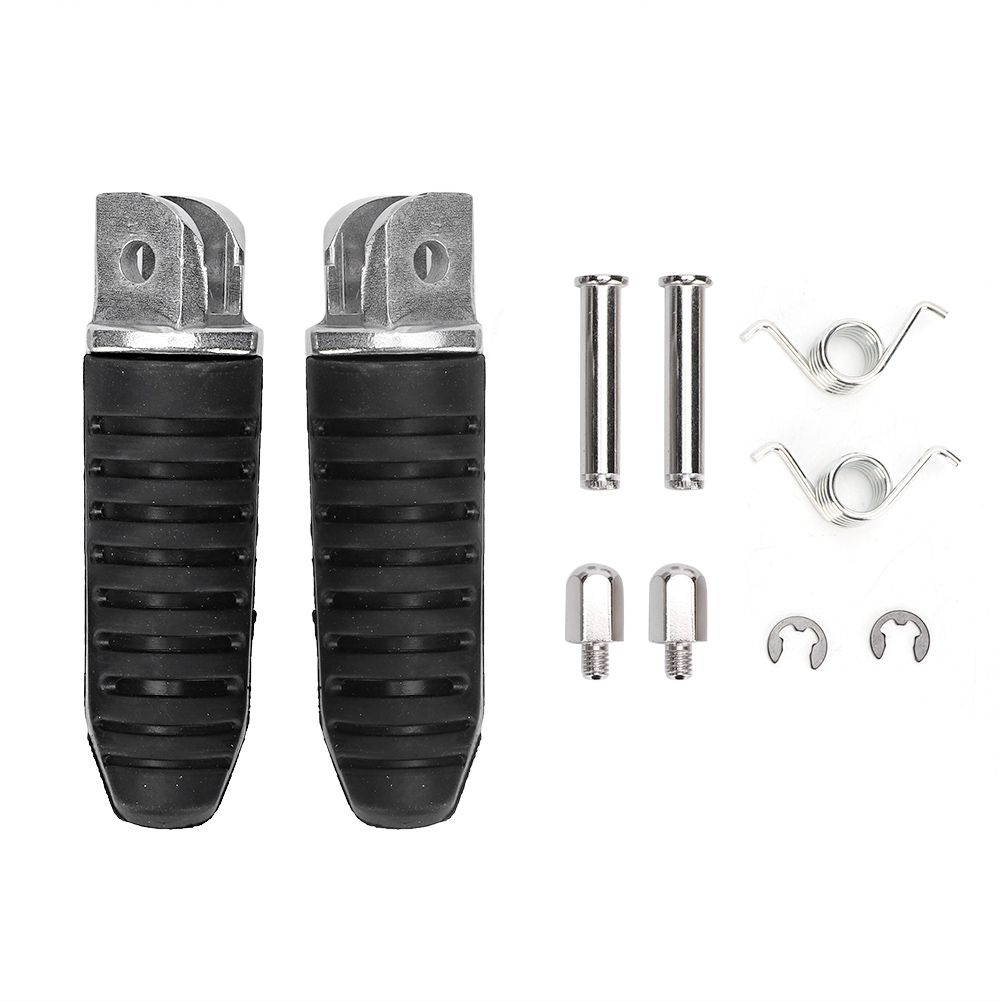 2 Schwarze Aluminium-fußrasten Vorne Für Suzuki Dl650 V-strom 2004-2012