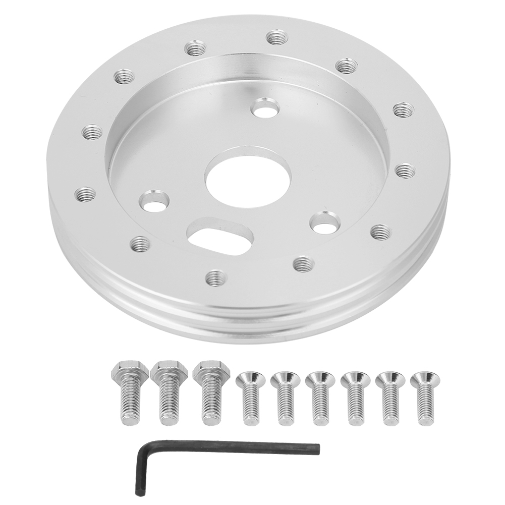 Universelle Lenkradnabe, 3-loch-distanzring (0,5 Zoll), 6-loch-adapter, Silber
