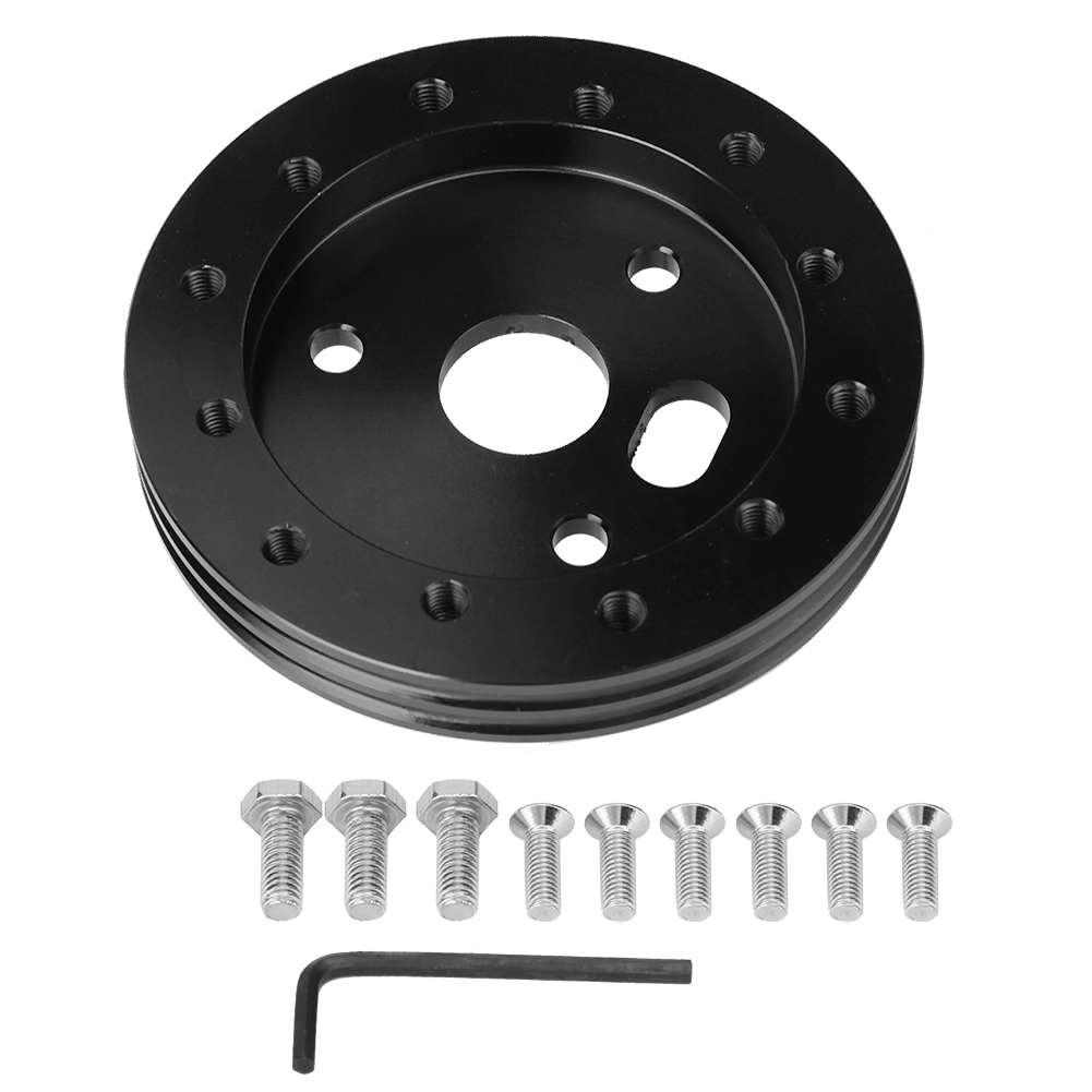 Universelles Lenkrad Mit 3-loch-0,5-zoll-nabenabstandshalter Für 6-loch-adapter (schwarz)