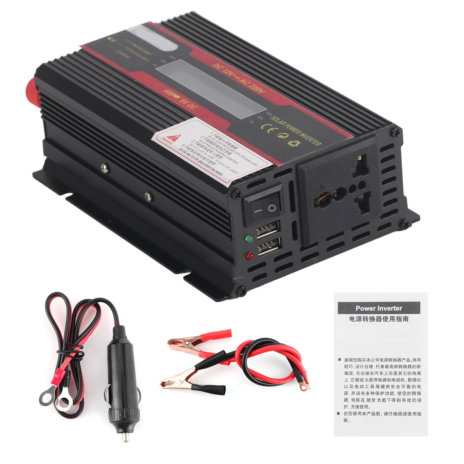 12v Dc Auf 220v Ac 3000w Spitzenleistung Wechselrichter, Modifizierter Sinus-wechselrichter Für Fahrzeuge, Lcd-bildschirm, Maximale Leistung