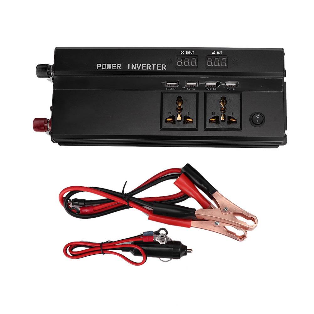 5000w 12v-220v Wechselrichter Mit Lcd-bildschirm, Usb-kfz-ladeadapter