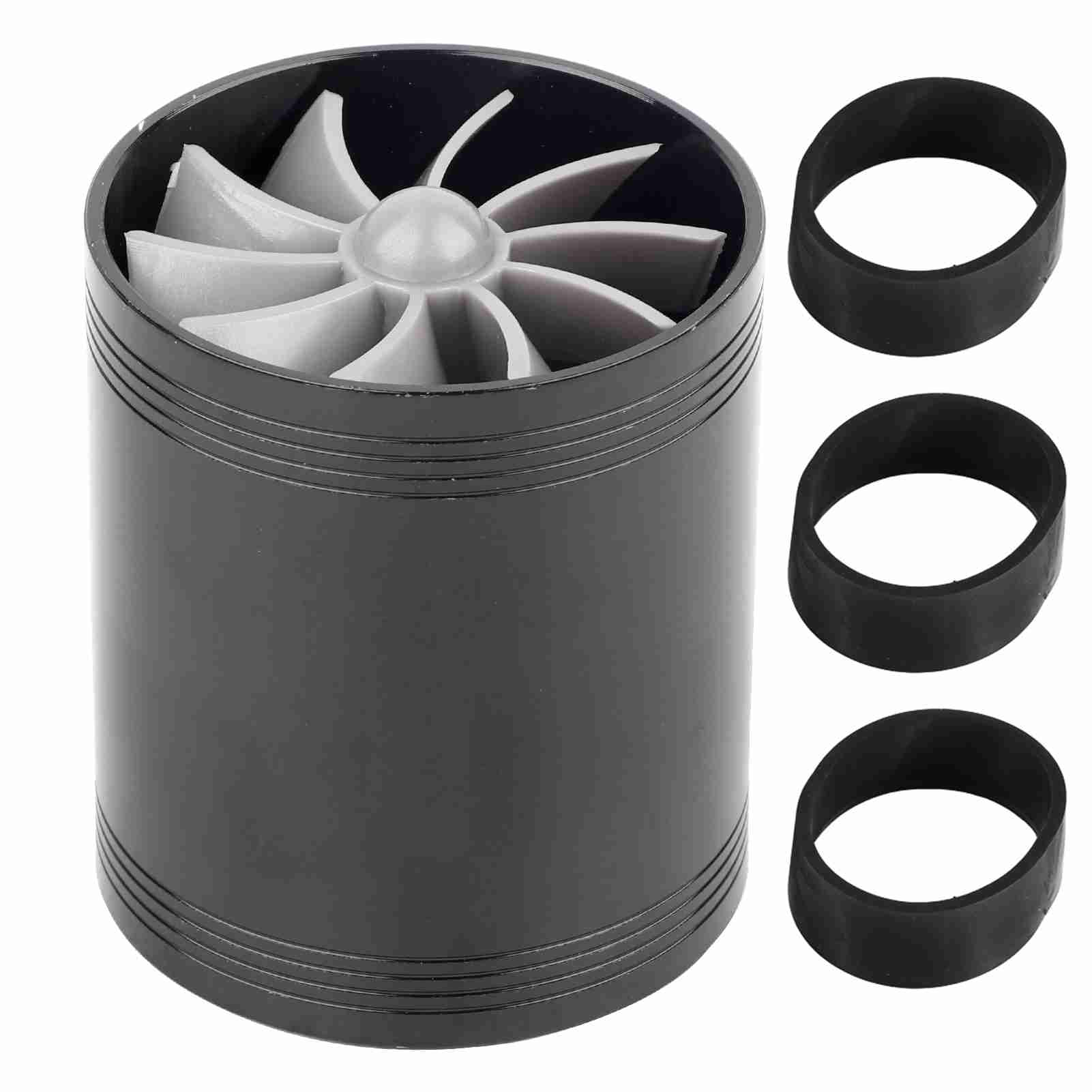 Doppellüfter-turbo-lufteinlass Für Autos, Kraftstoffsparer Für Kompressoren, Schwarze Turbine