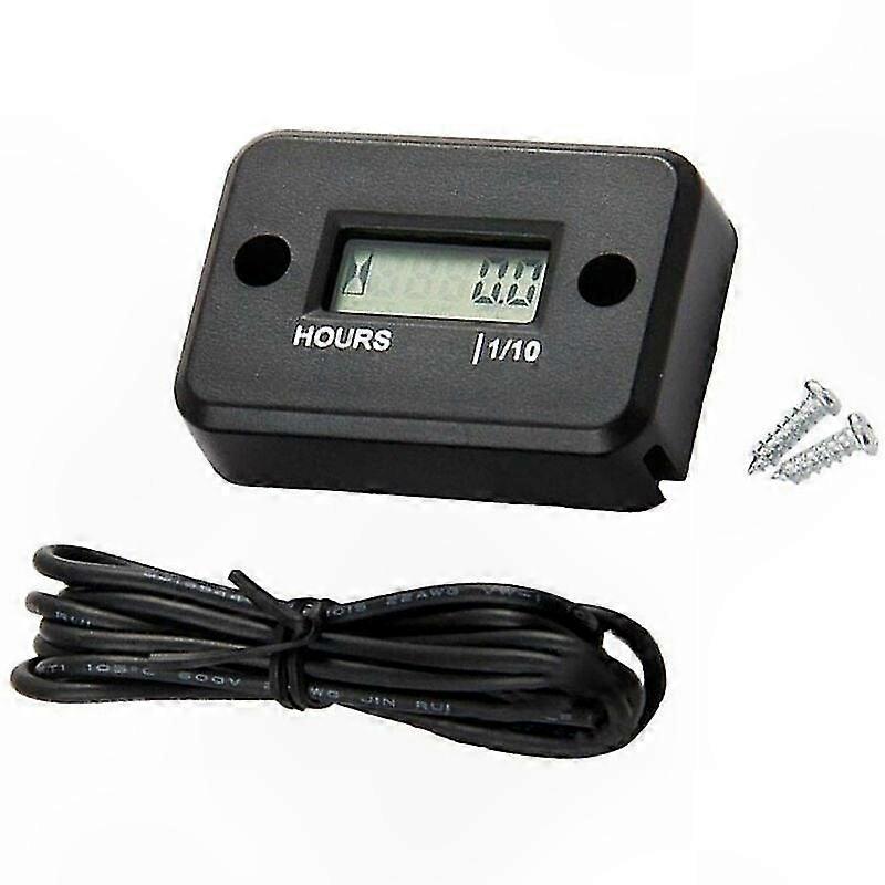 Wasserdichter Digitaler Betriebsstundenzähler Mit Lcd-anzeige Für Motorrad, Quad, Schneemobil, Dirtbike, Minibike, Rasenmäher, Traktor, Lkw