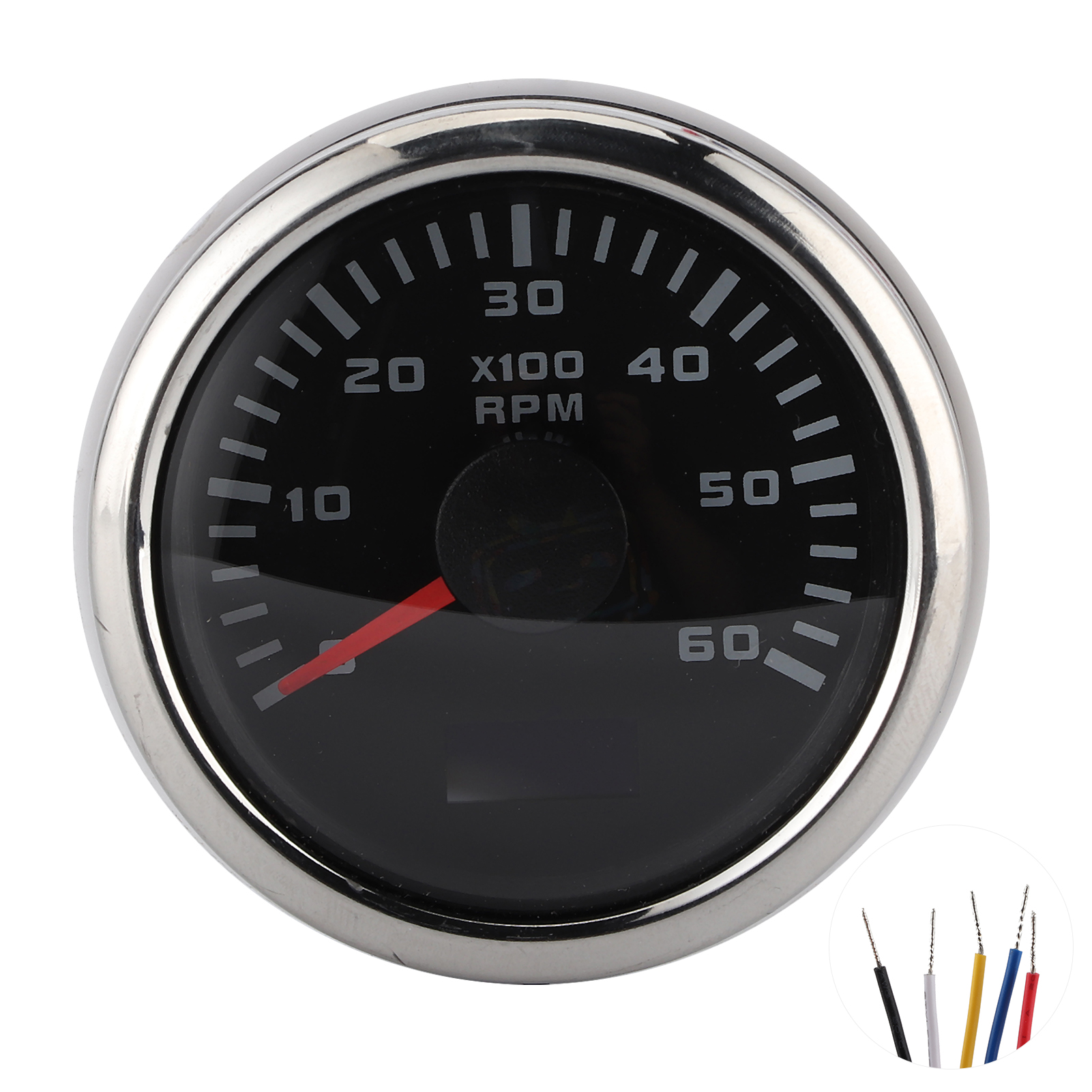 52 Mm/2 Zoll 6000 U/min Lcd-drehzahlmesser Für Auto-außenbordmotoren, Baumaschinen Und Motorräder