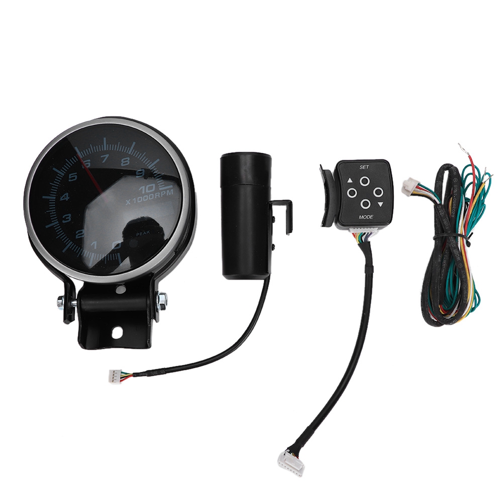 Universeller 12-v-drehzahlmesser Mit 3-farben-display, Alarmsignal Und Motorwarnleuchte
