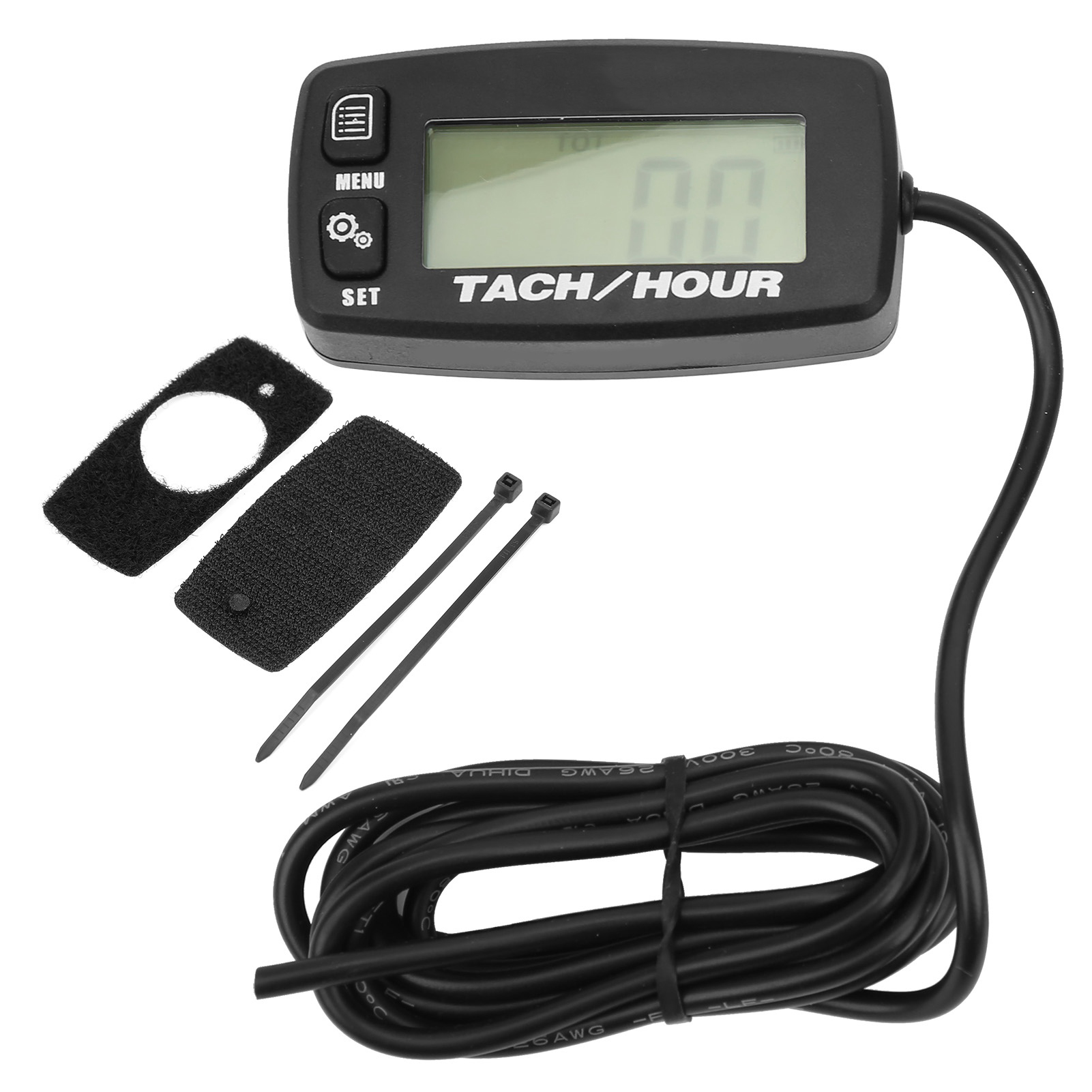 Rückstellbarer, Hintergrundbeleuchteter Induktiver Lcd-betriebsstundenzähler Für 2/4-takt-motoren, Digitaler Drehzahlmesser