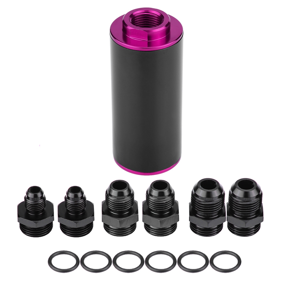Universeller 100-mikron-hochleistungs-kraftstofffilter An6 Aus Aluminium Für Pkw Und Lkw – Lila