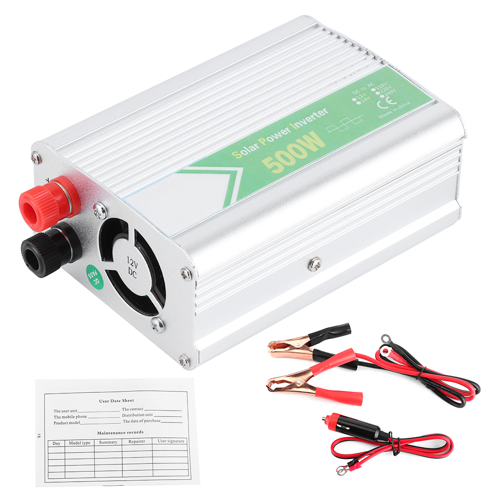 Intelligenter Kfz-wechselrichter (12 V Bis 220 V, 500 W) Mit Mehrfacher Led-schutzanzeige Und Sicherheitsfunktion