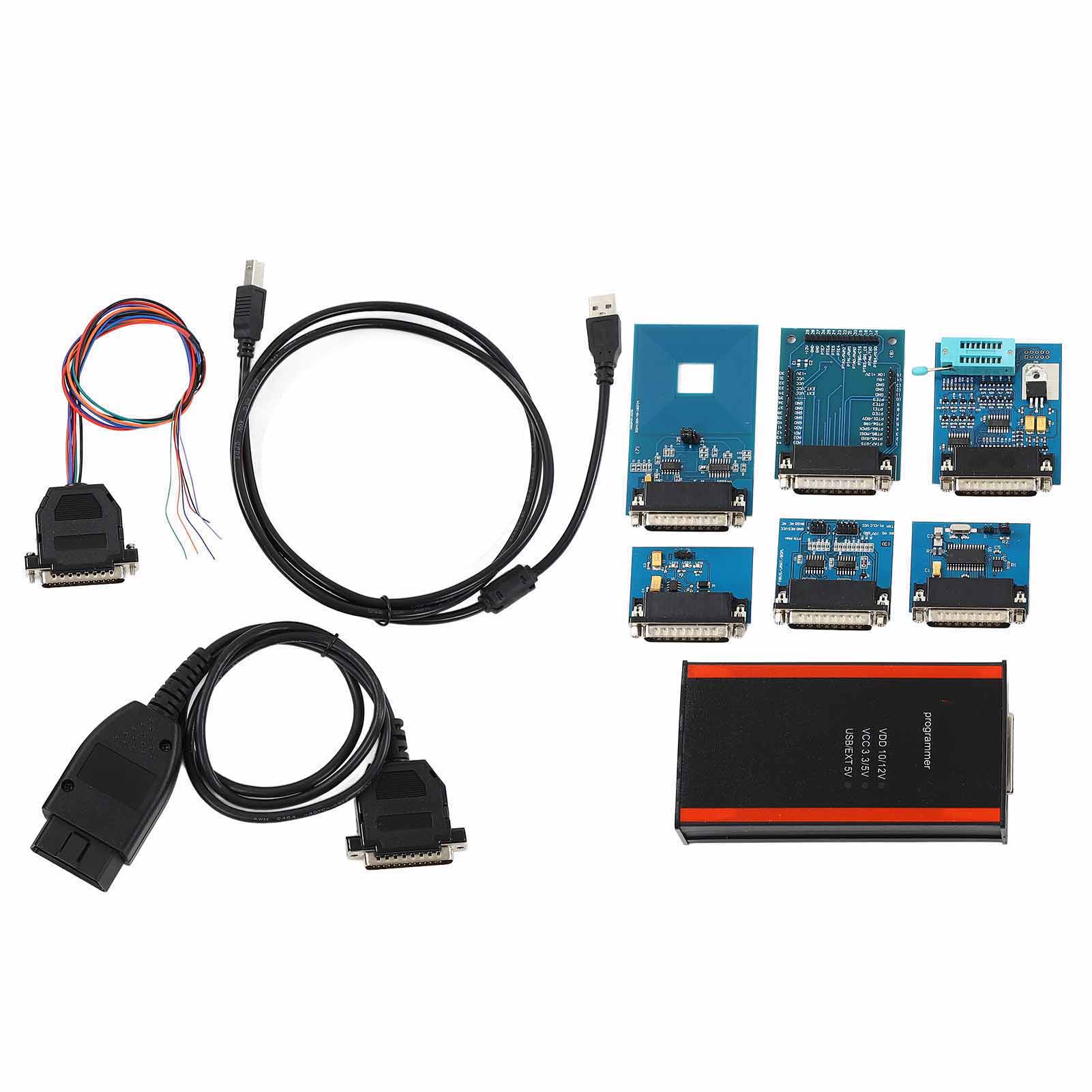 Komplettes 11-teiliges Programmierer-kit Mit Adaptern Für Iprog Pro 2019 V85, Kompatibel Mit Windows Xp/vista/7/8