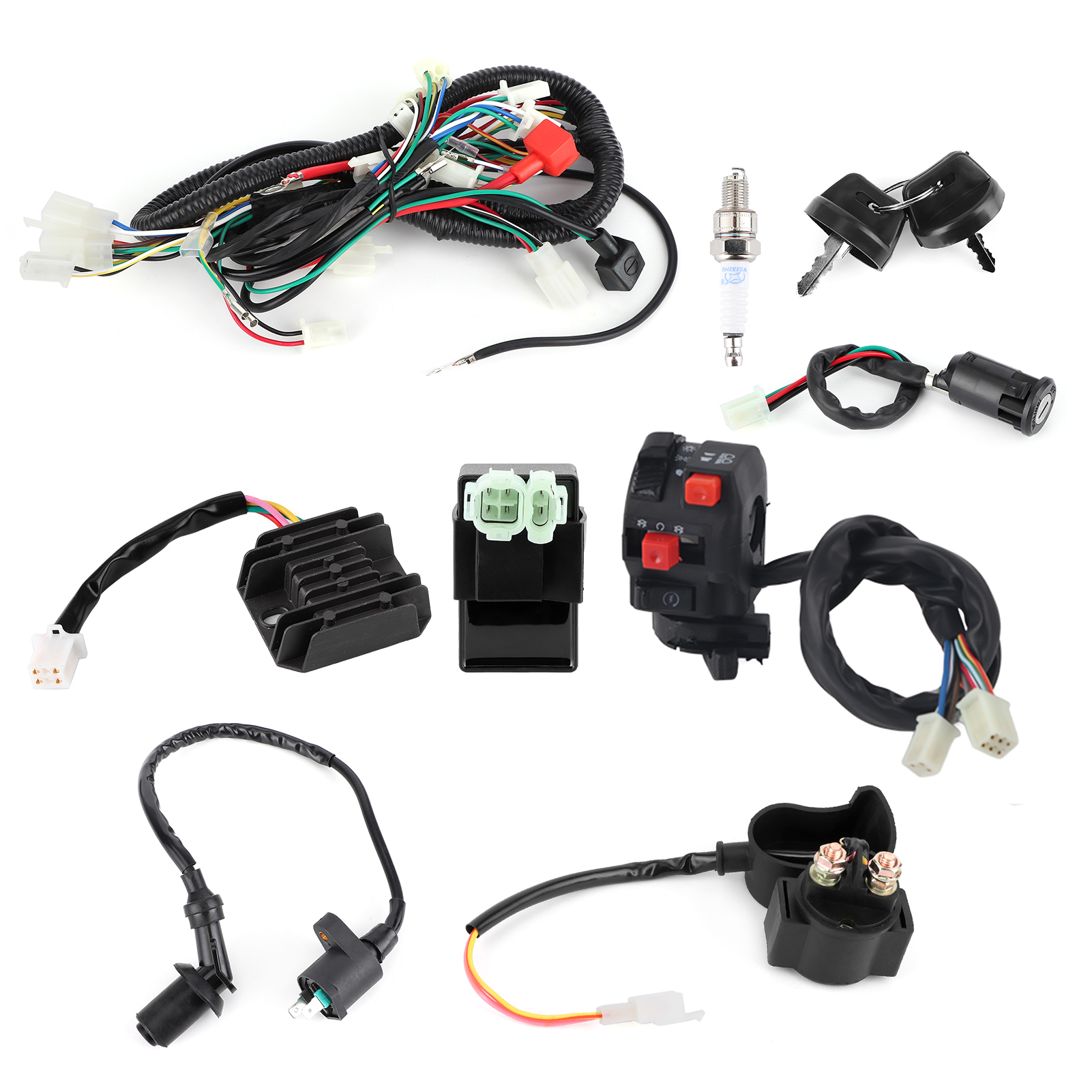 Elektrischer Kabelbaum Für Gy6 125cc 150cc Quad Atv Motor, Elektrostarter, Ersatzkabelsatz.
