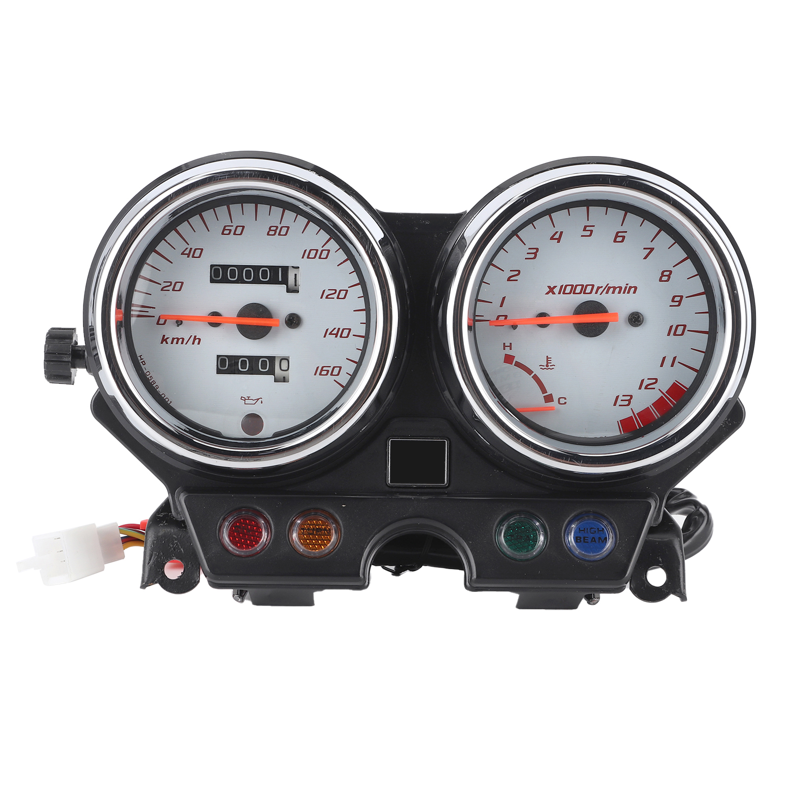 Komplettes Motorrad-cockpit: Tachometer, Kilometerzähler, Drehzahlmesser (13000 U/min). Kompatibel Mit Honda Vtr250 (2004–2007).