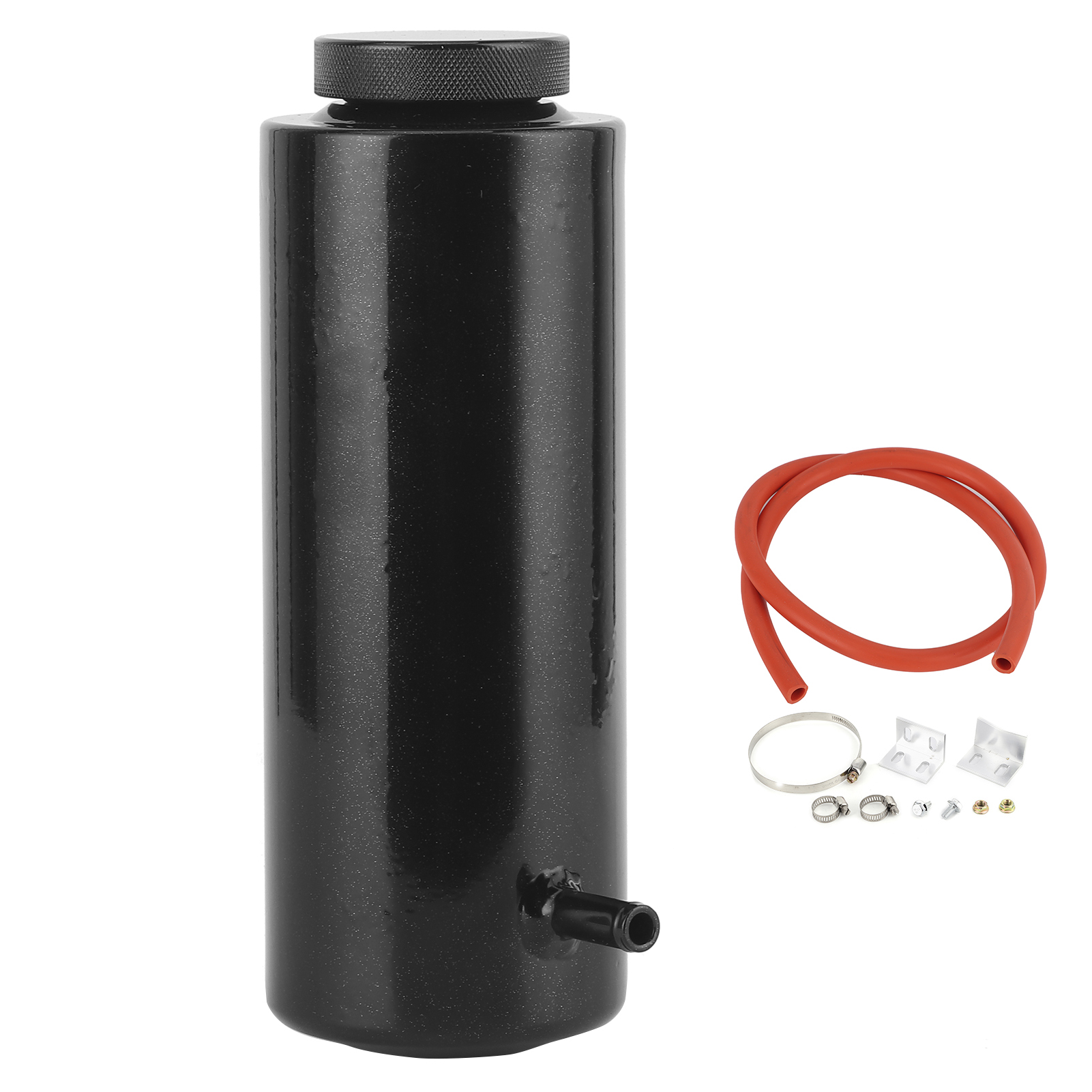 Universeller 3x7,5 Zoll Schwarzer Aluminium-ölausgleichsbehälter Für Kühler, 800 Ml/27 Oz