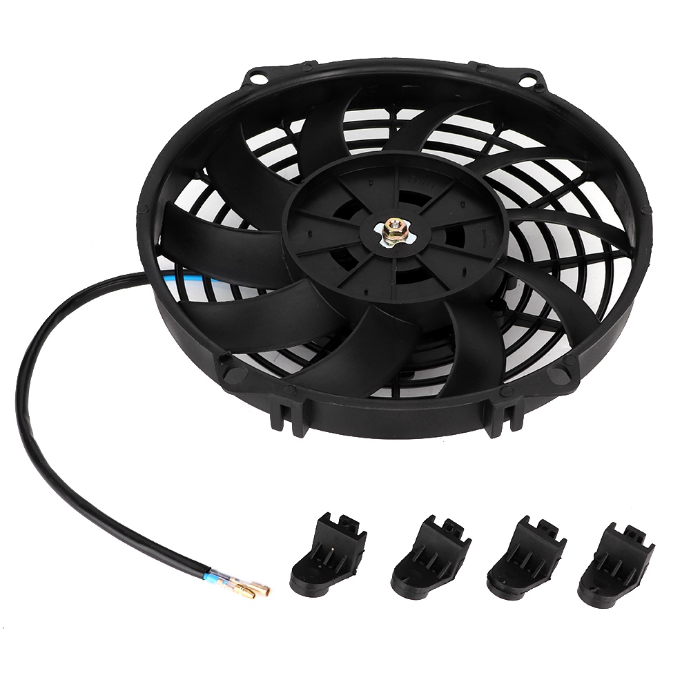 24v 9-zoll Universal-elektrolüfter Für Kfz-klimaanlagenkondensatoren, Gebogenes Flügelrad, Effiziente Kühlung
