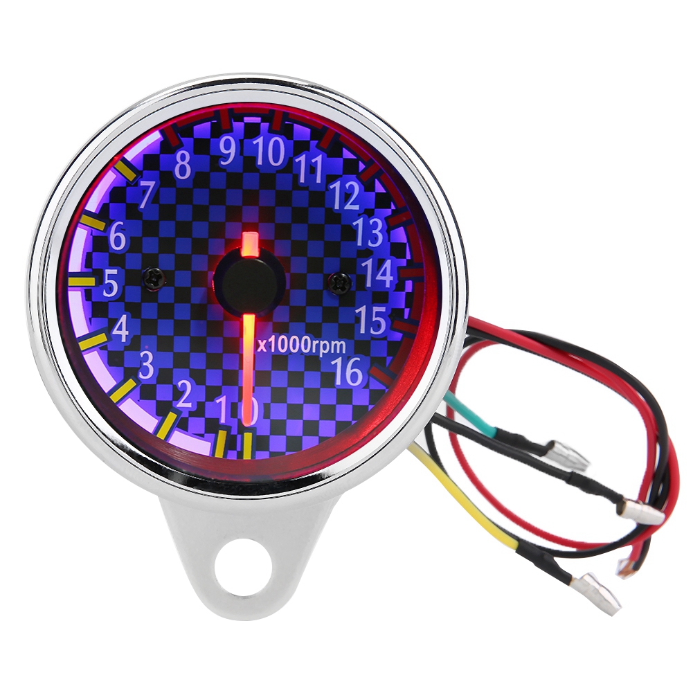 Universeller Elektronischer Tachometer Mit 12-v-gleichstrom-led-anzeige Für Motorräder, Drehzahlmesser Bis 16.000 U/min, Motordrehzahlmesser