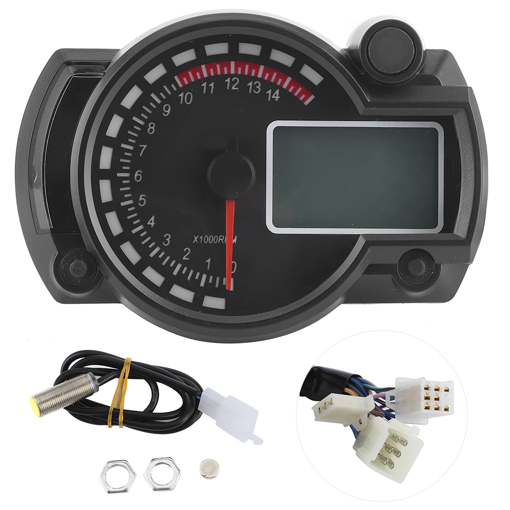 Universeller Multifunktions-motorradtacho: Drehzahlmesser, Kilometerzähler, 15000 U/min, Lcd-anzeige.