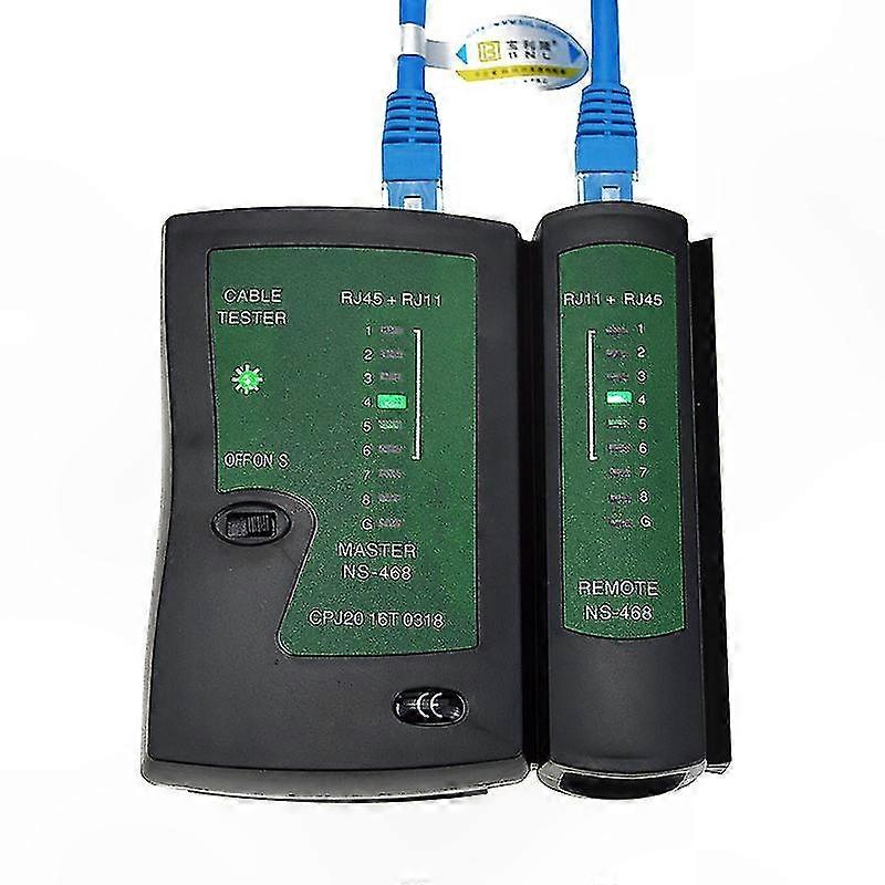 Schwarzer Netzwerkkabeltester Für Rj45-, Rj12-, Rj11-, Isdn- Und Patchkabel – Kabelgebundenes Diagnosegerät