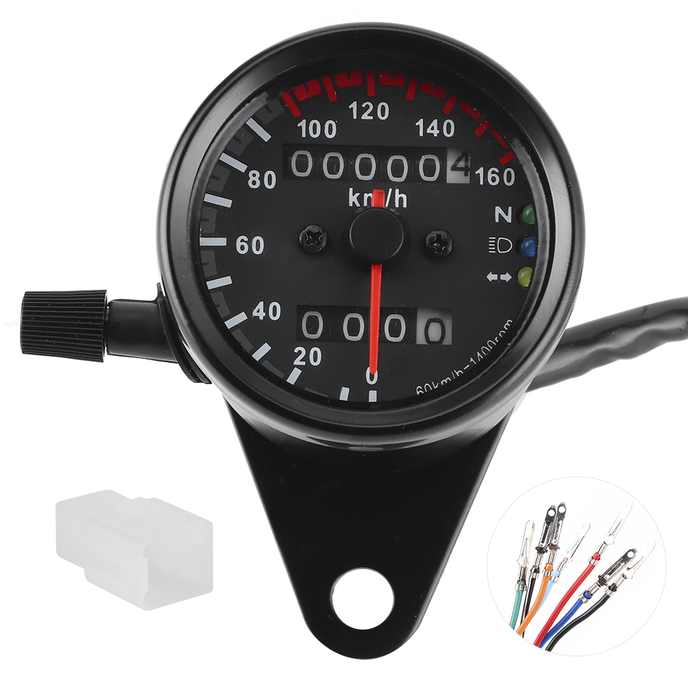 Hochpräziser 12v-led-tachometer Für Motorräder, Retro-drehzahlmesser Mit Kilometerzähler