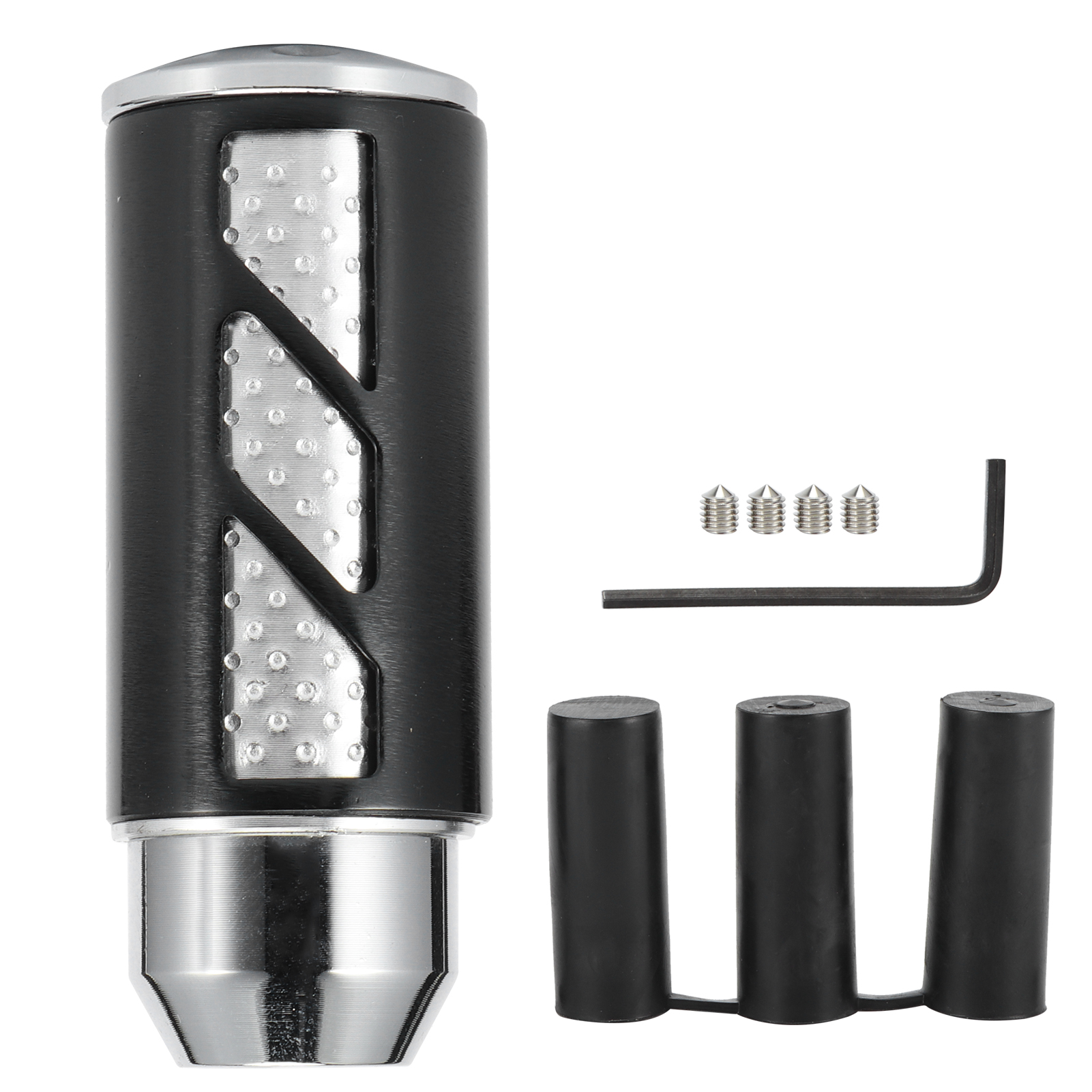 Universeller Schalthebel Aus Aluminium Mit 3 Adaptern, Schaltknauf Für Autos, Schwarz