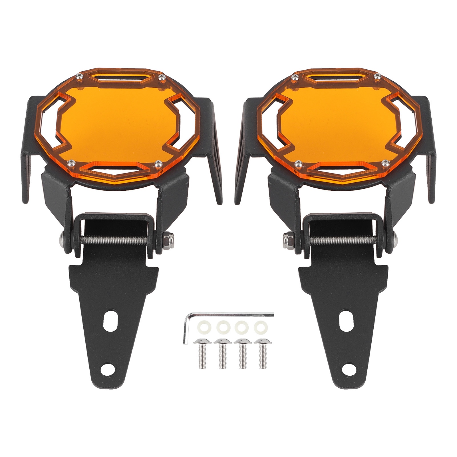 Led-nebelscheinwerfer-schutzset Für Motorräder, Kompatibel Mit R1200gs/r1250gs Adventure, Orangefarbener Lampenschutz