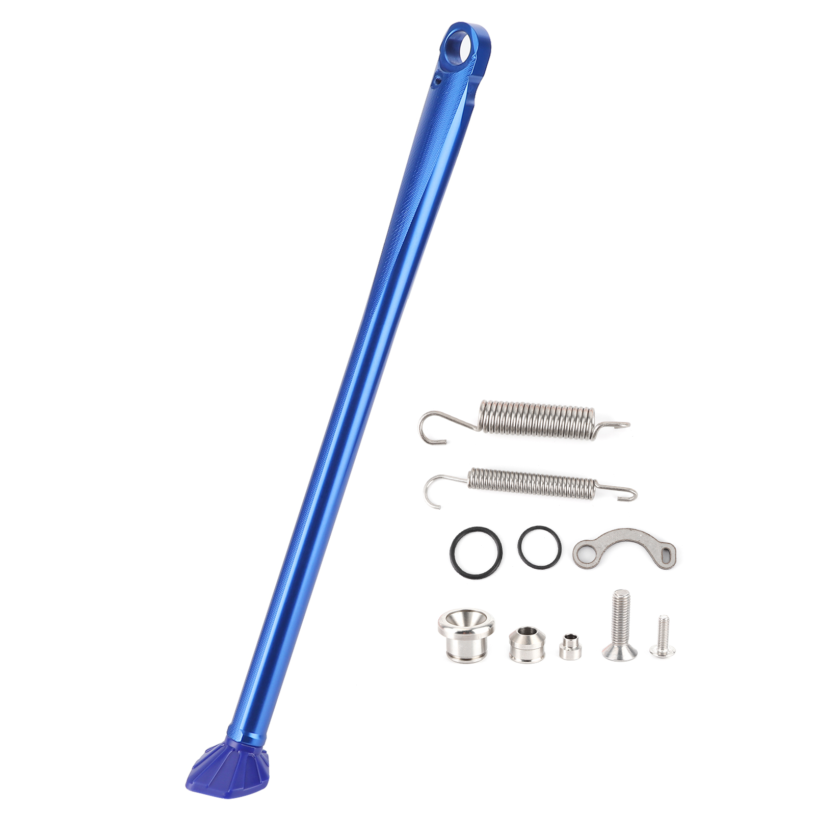 Cnc-gefräster Seitenständer Aus Aluminiumlegierung, Kompatibel Mit Husqvarna Fe 250, Fe 350 Und Te 125, Blauer Fuß Und Blauer Vorbau