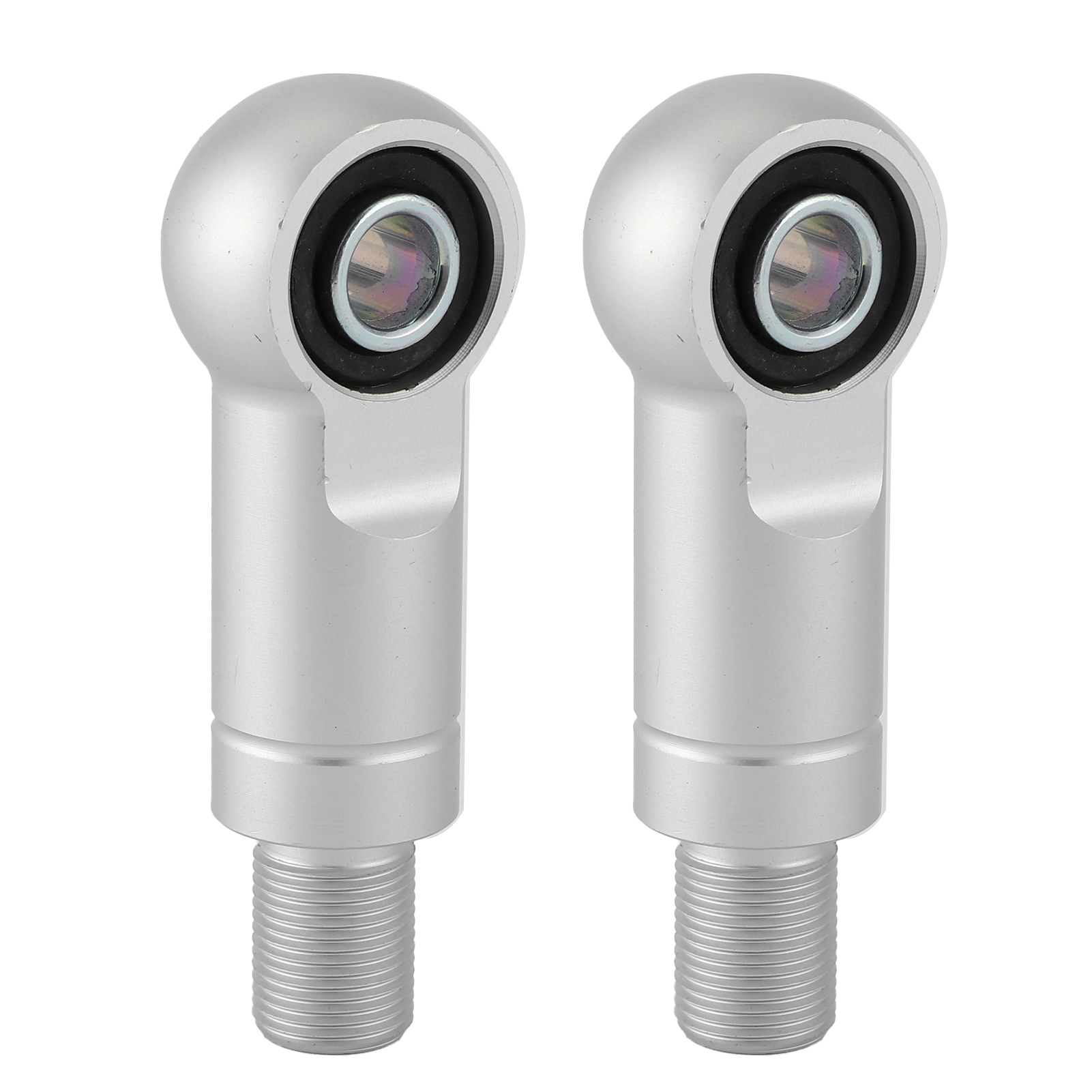 Paar Luftstoßdämpferadapter, 10mm Loch, Höhenverstellung Für Motorrad, Quad Und Offroad, Silber Typ B, 95mm / 3,7 Zoll.
