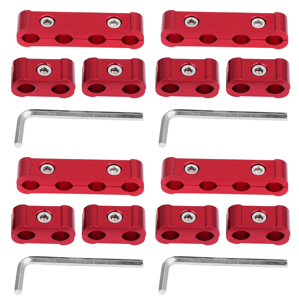 12 Zündkabeltrenner Aus Aluminiumlegierung, 8 Mm, 9 Mm, 10 Mm, Für Motoren, Rot, 12er-pack