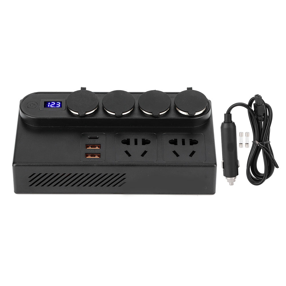 200-w-wechselrichter (12–24 V Auf 220 V) Mit 7 Usb-schnellladeanschlüssen Für Das Auto