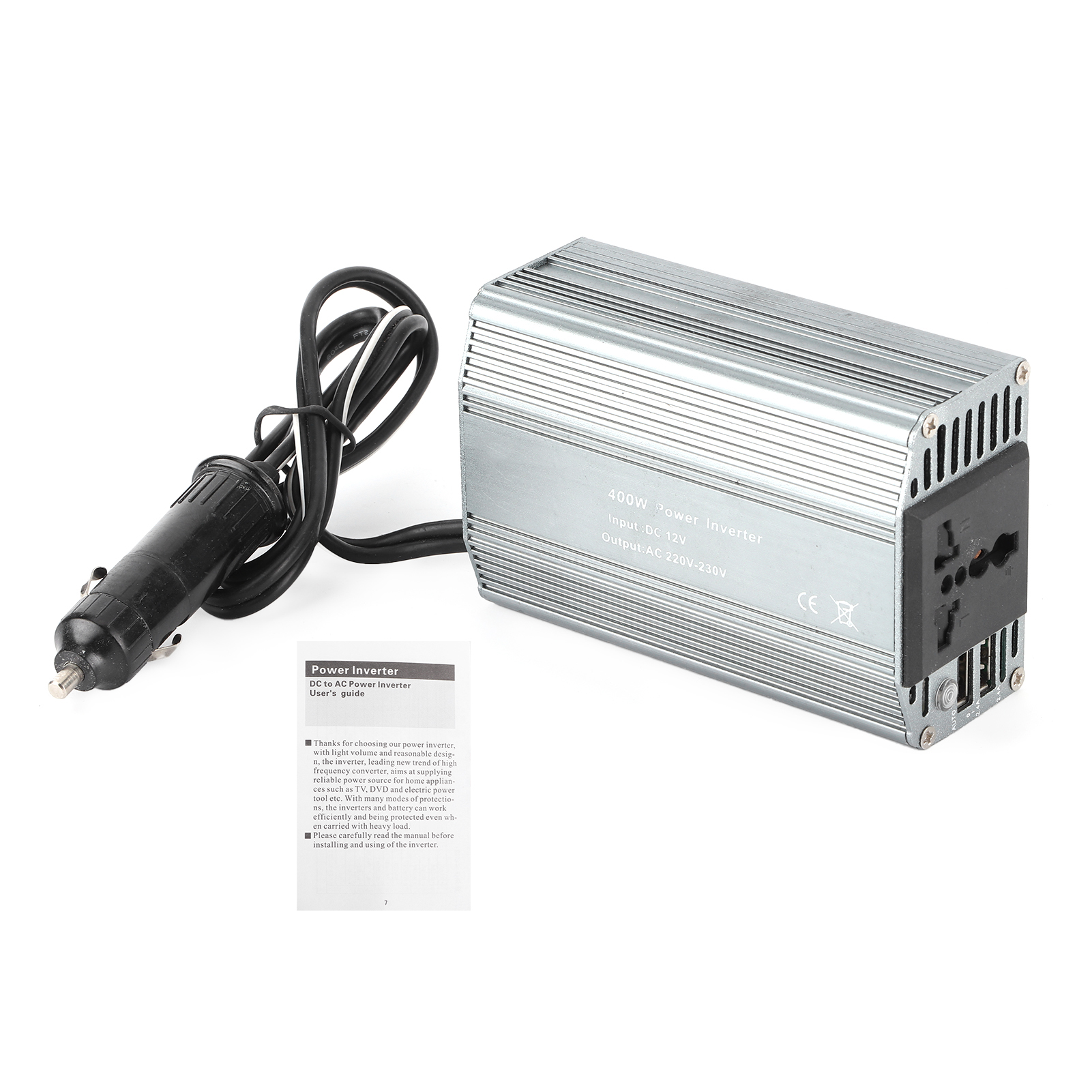 400-w-kfz-wechselrichter (12 V Dc Auf 220 V Ac), Zwei Usb-ladeanschlüsse Mit Kontrollleuchte