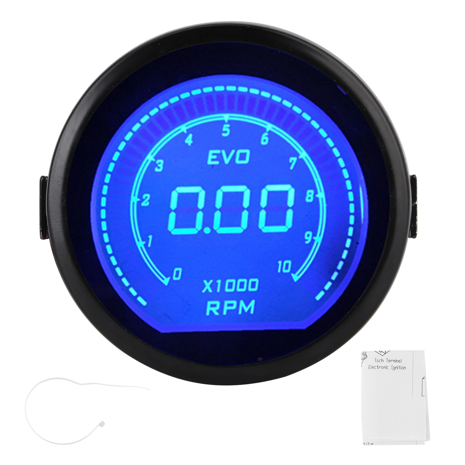 2-zoll-lcd-digitaldrehzahlmesser Mit Roter Und Blauer Anzeige Für Universelle 12-v-fahrzeuge Der Evo-serie