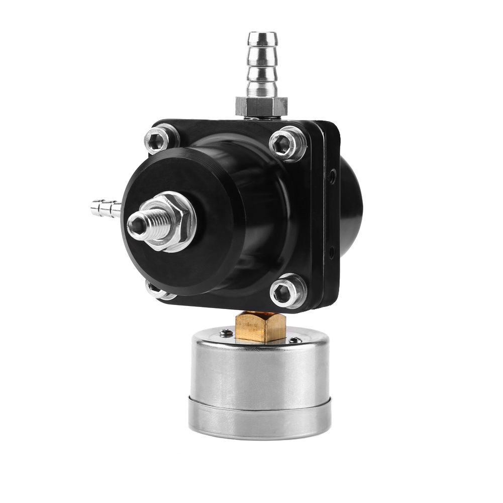 Universeller Kraftstoffdruckregler Aus Aluminiumlegierung Mit Manometer Und Verstellbarem Schlauch, 0-140 Psi