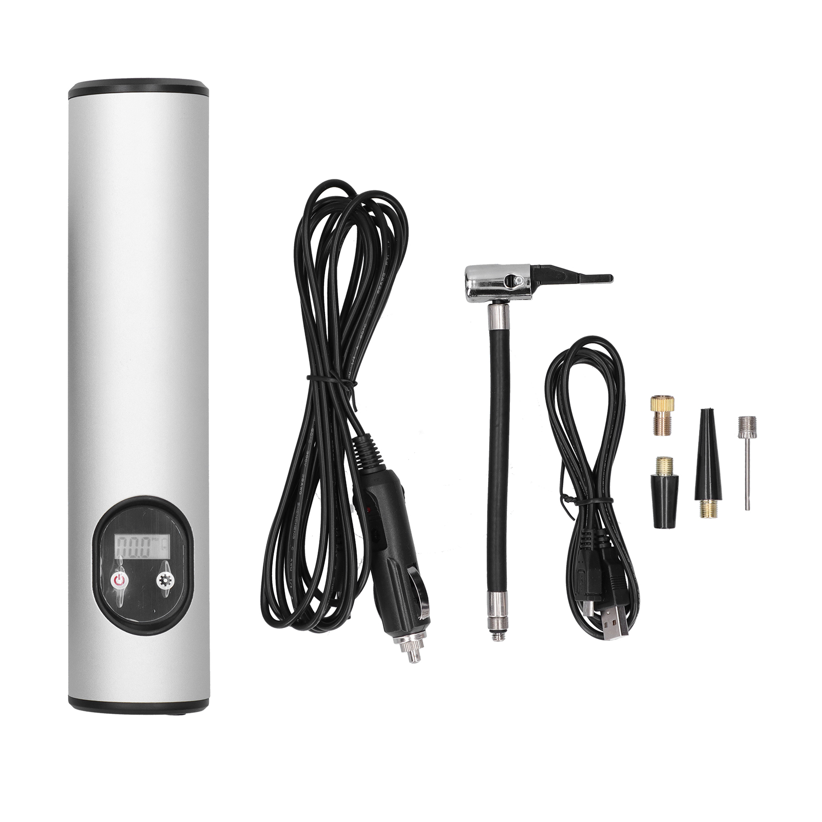 Tragbarer 12-v-usb-reifenfüller Mit Led-licht, 150 Psi Universal-digital-aufblaswerkzeug