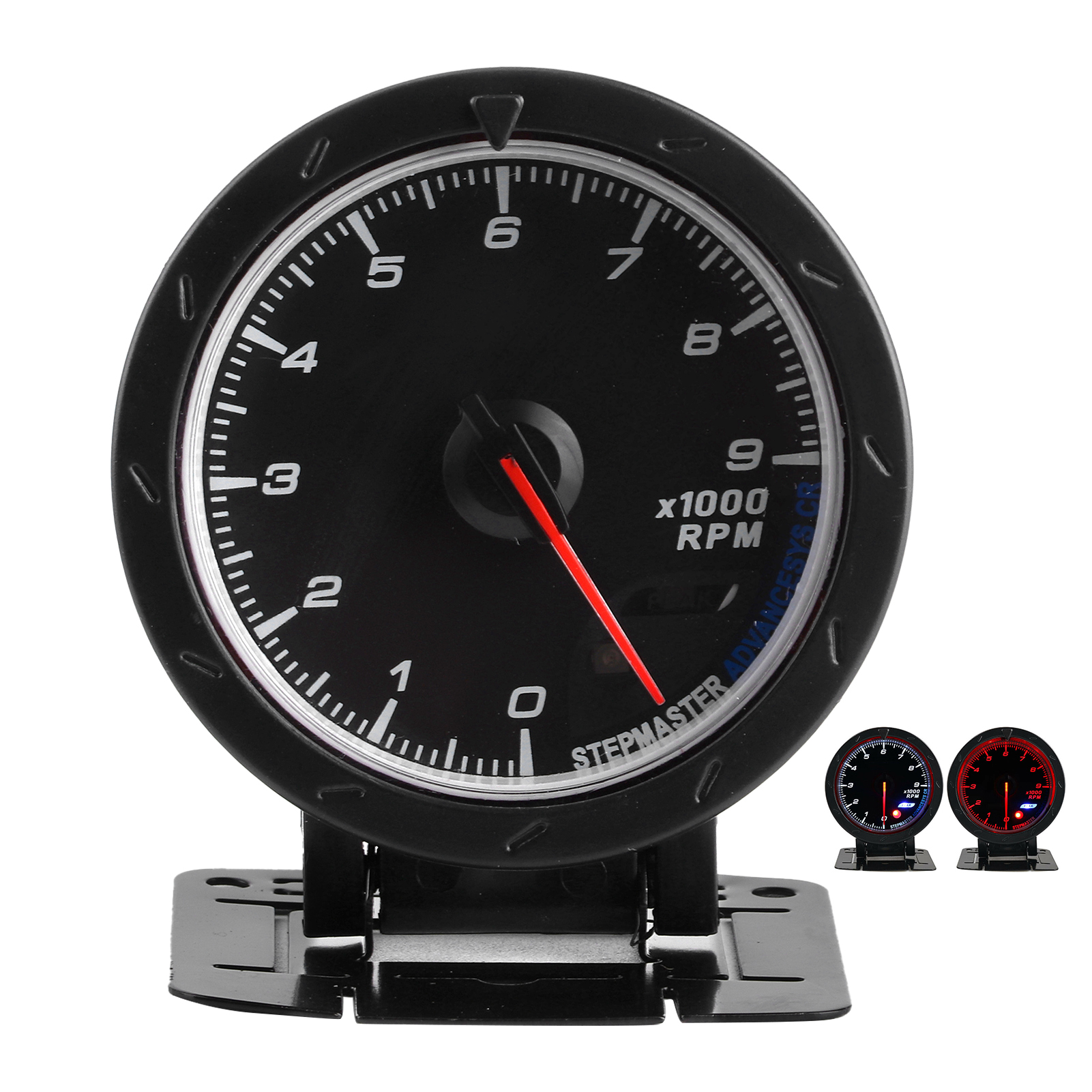 Drehzahlmesser Mit Zeigeranzeige 0-9000 U/min, Weiß/rote Led-beleuchtung, 65 Mm Durchmesser, 12 V, Für Kfz-armaturenbretter.