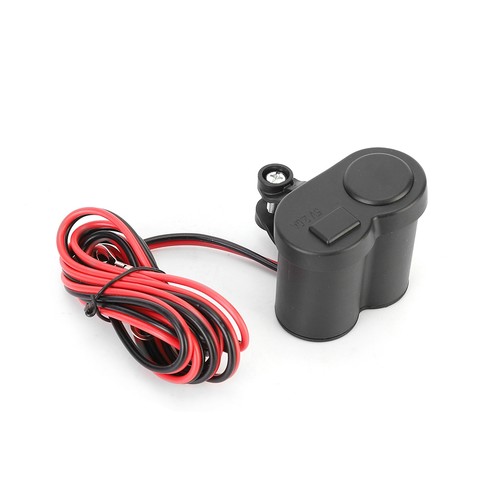 Universelles 2-in-1 Usb-motorradladegerät, Wasserdichter Zigarettenanzünderstecker Mit Ladeanschluss.