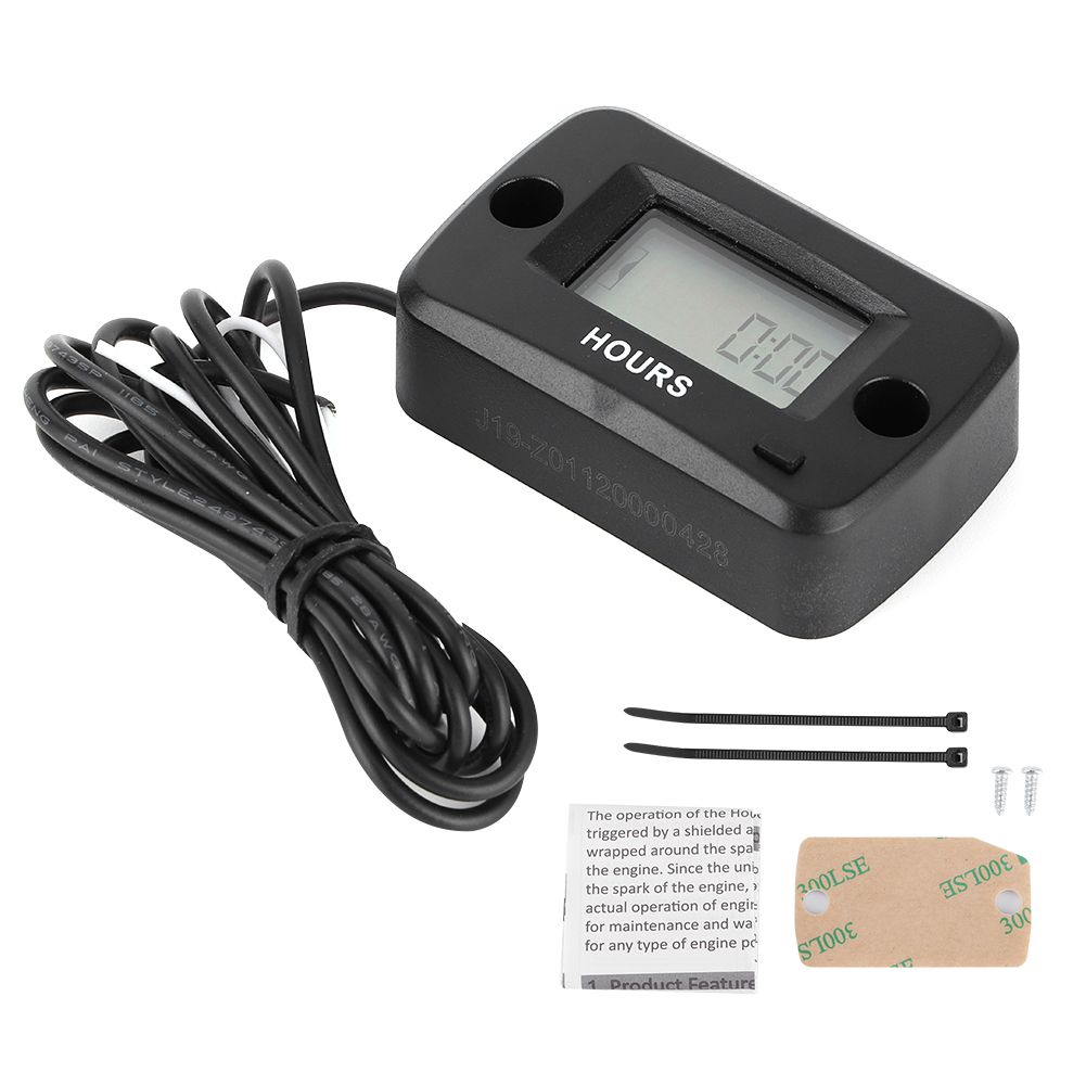 Wasserdichter Digitaler Lcd-betriebsstundenzähler Mit Vibrationsaktivierung Für Atv, Side-by-side Und Motorrad