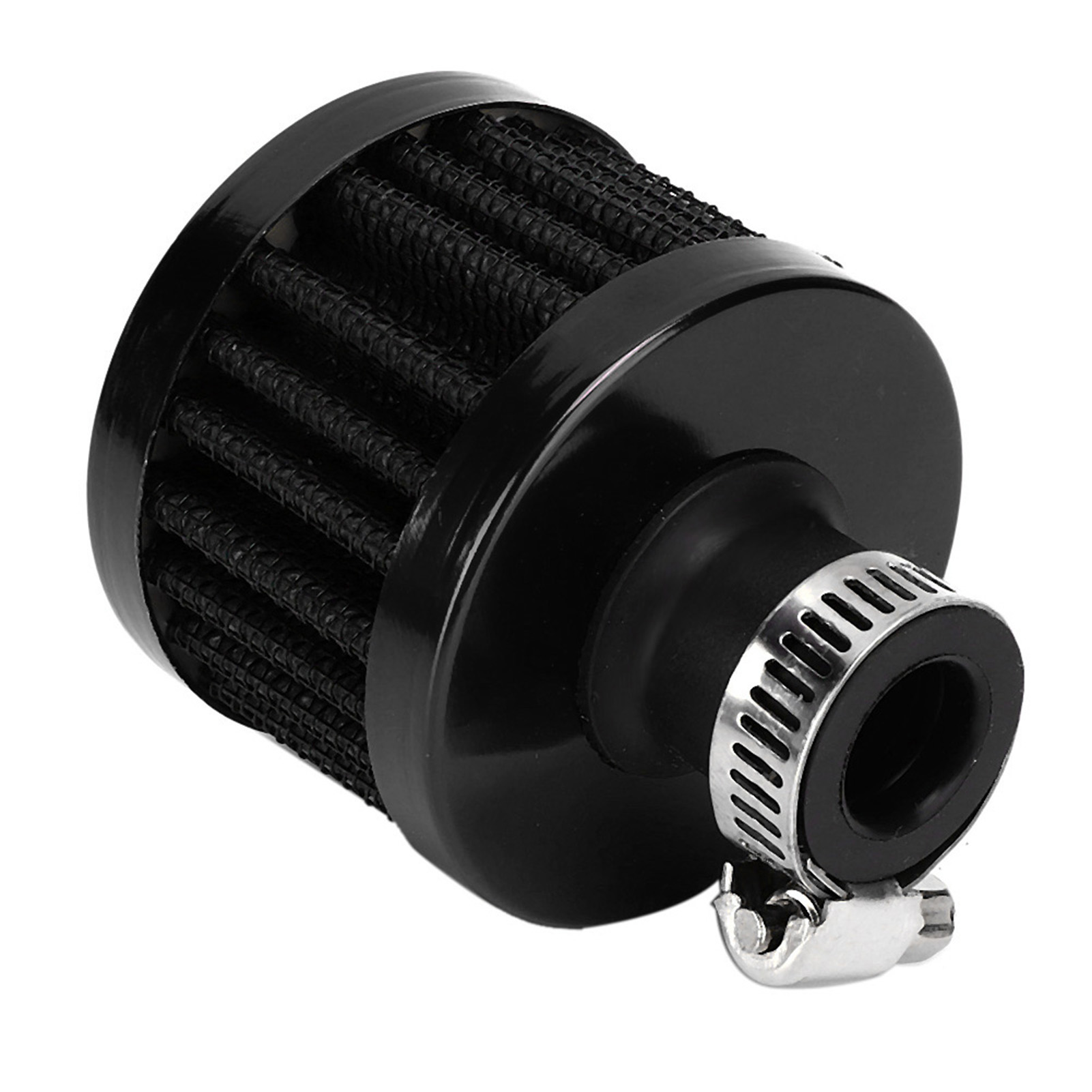 Mini 13mm/0,5in Schwarzer Ansaugluftfilter - Universeller Kurbelgehäuseentlüftungsfilter Für Autos, Autozubehör.