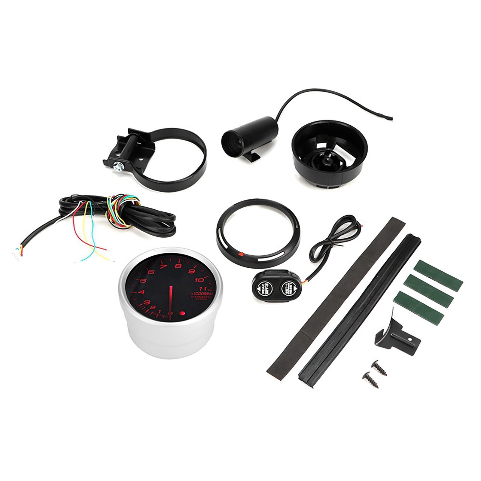 Modifizierter 12v 80mm 3,75-zoll Led-drehzahlmesser - 11000 U/min Geschwindigkeitsmesser Mit Roter Kontrollleuchte