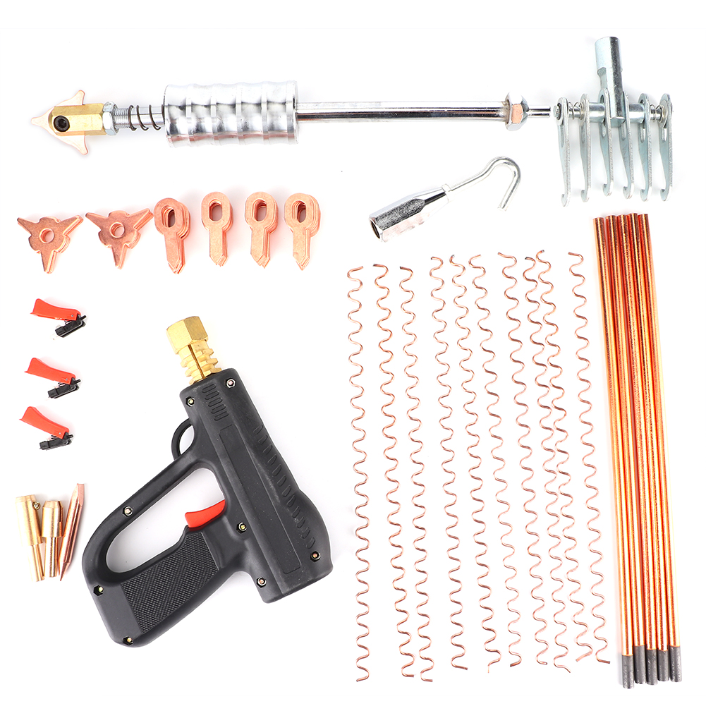 86-teiliges Set Für Bolzenschweißgerät Und Autoausbeulwerkzeug, Schweißpistole Und Karosseriereparaturhammer.