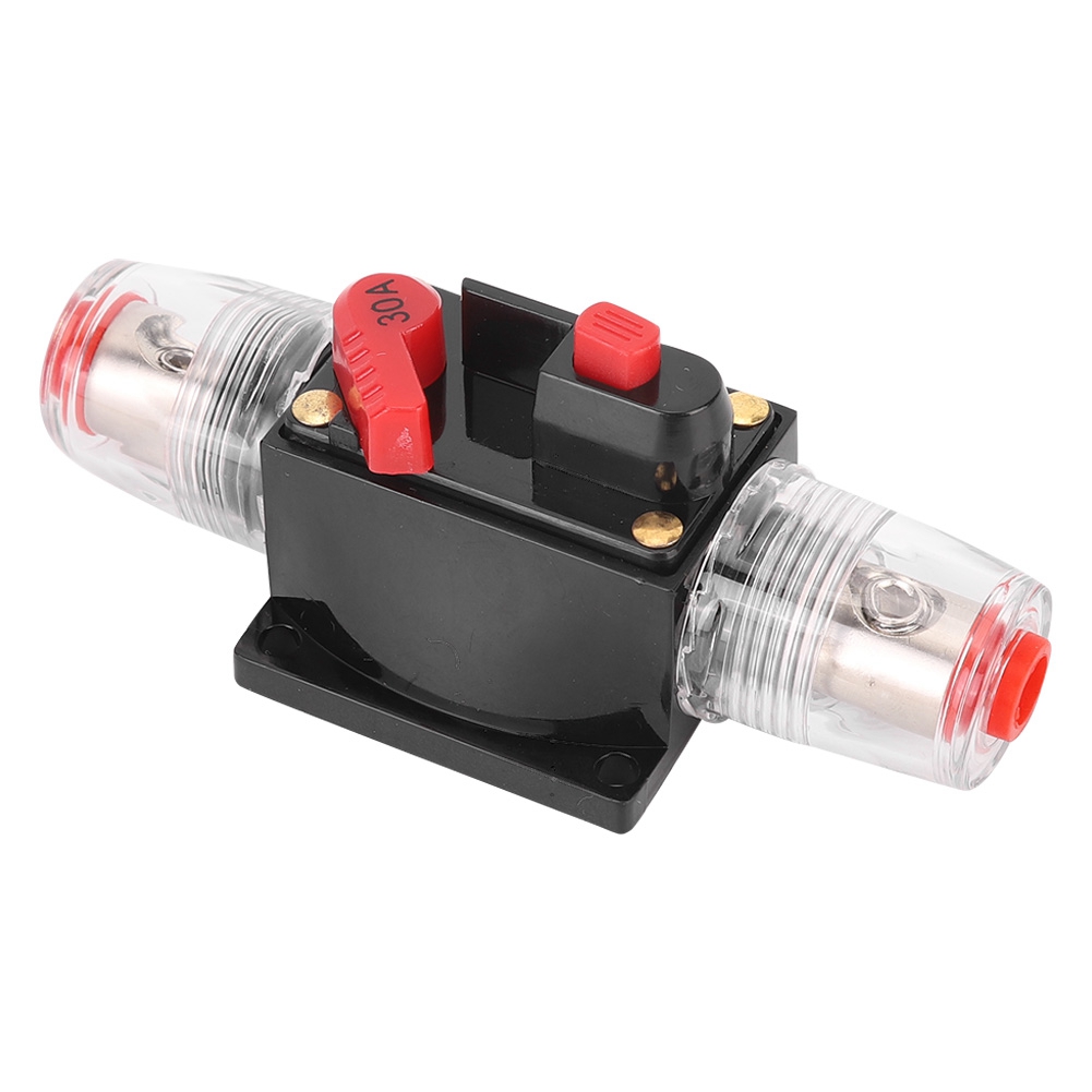 30a Dc 12-24v Rücksetzbarer Leitungsschutzschalter Für Auto-audioverstärker, Sicherheitssicherungshalter, Fahrzeugzubehör.