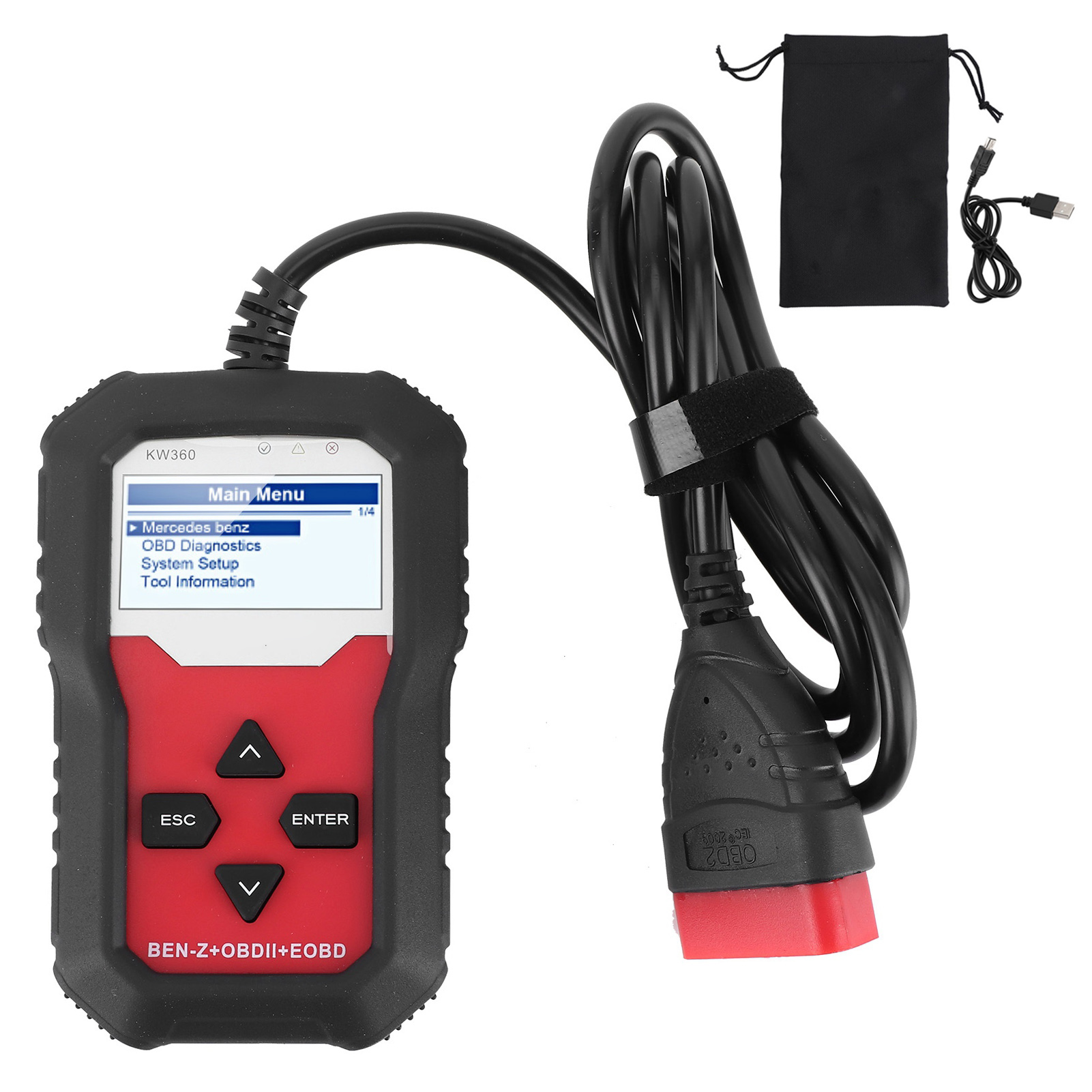 Komplettes Fahrzeugdiagnosegerät Für Abs- Und Bremssysteme, Multisystem-scanner Kompatibel Mit Mercedes-benz (englische Version)