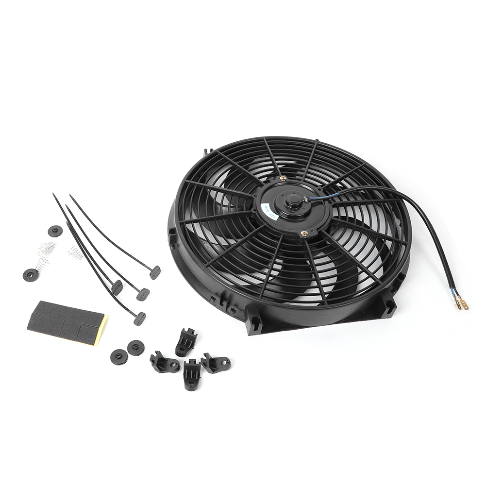 14-zoll-slim-elektro-lüfter-kühler, 12 V, Universalteile Mit Montagesatz