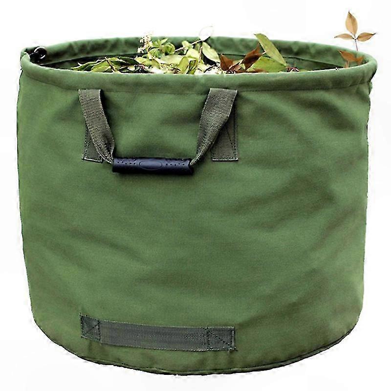 125-liter-gartensack Aus Extrem Strapazierfähigem Material, Laubgrün, Verstärkte Griffe, Wasserdichtes Militärgewebe, Höhe 45,7 Cm, Durchmesser 55,8 Cm, Für Grünschnitt, Intensive Nutzung Im Freien
