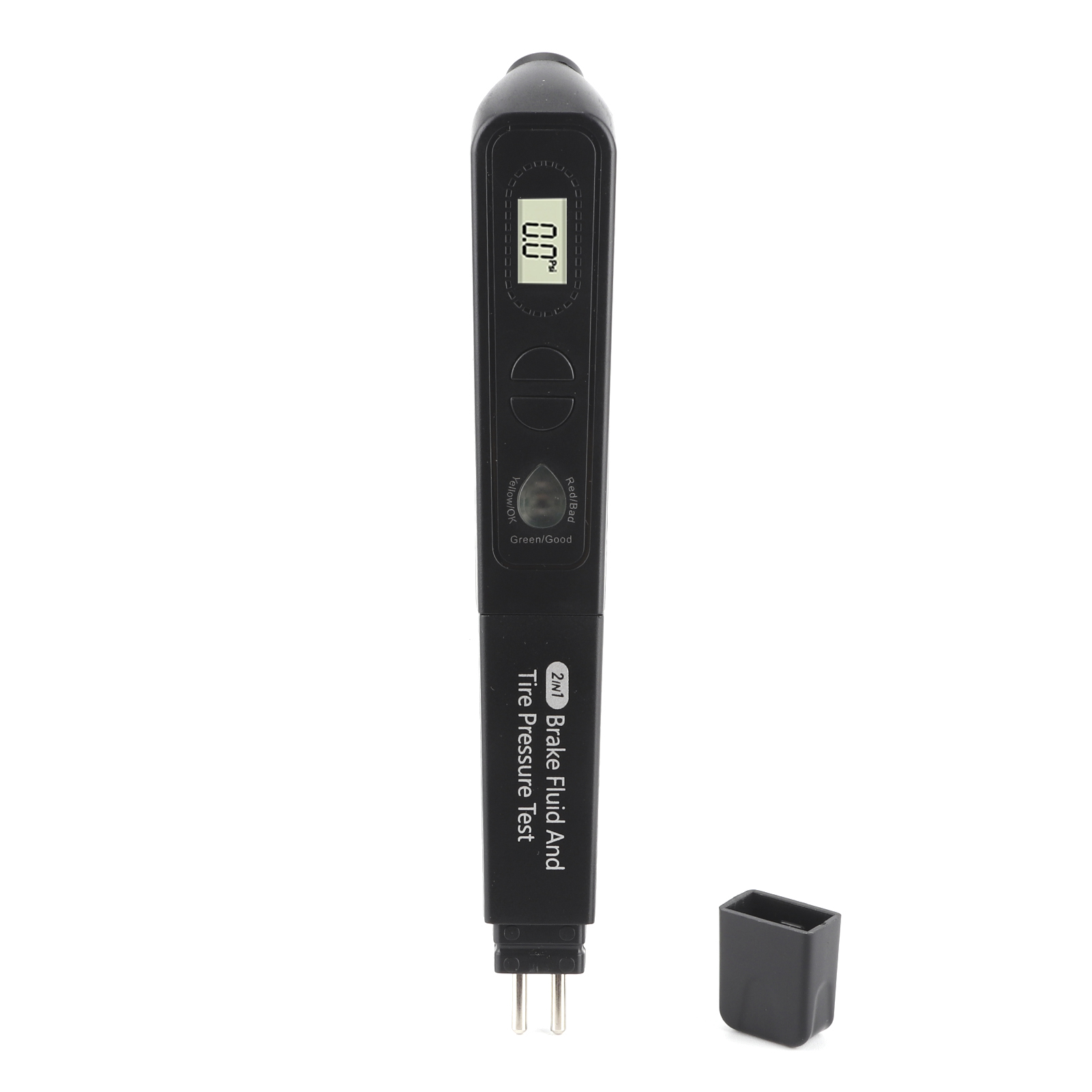 2-in-1 Reifendruck- Und Bremsflüssigkeitsqualitätstester, Tragbarer Präzisionsstift Mit 5 Led-anzeigen Zur Schnellen Überprüfung Des Flüssigkeitszustands.