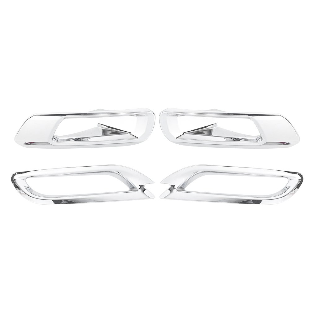 4-teiliges Set Nebelscheinwerferrahmen (vorne/hinten) Für Toyota Camry Hybrid 2018–2020 – Außenzierblenden Für Scheinwerfer